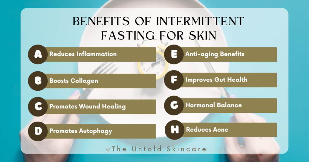 list of benefits of intermittent fasting for skin