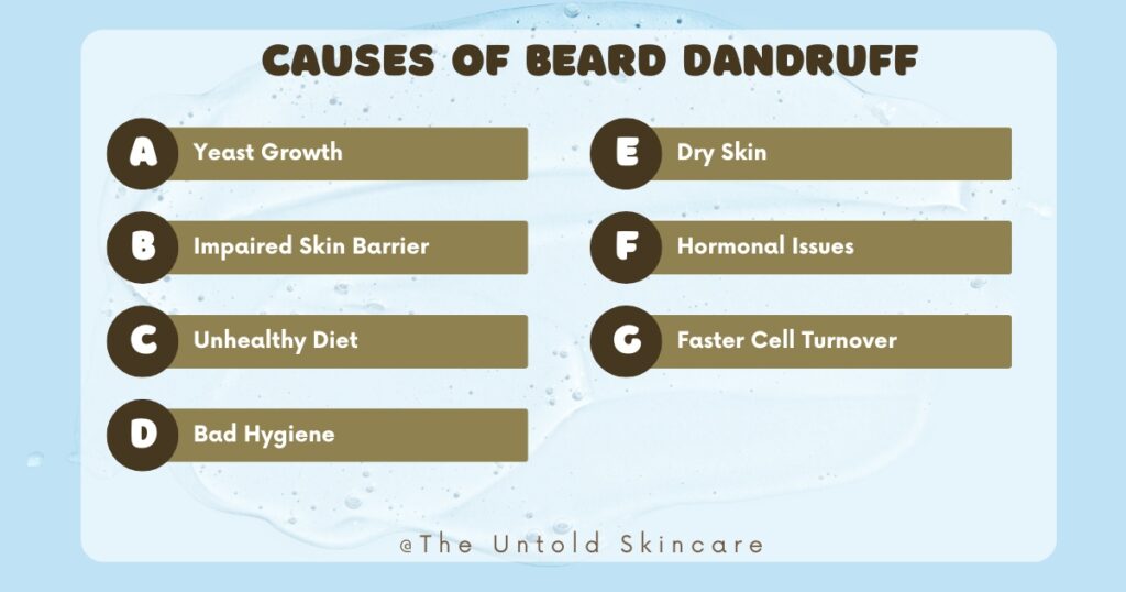 7 major causes of beard dandruff