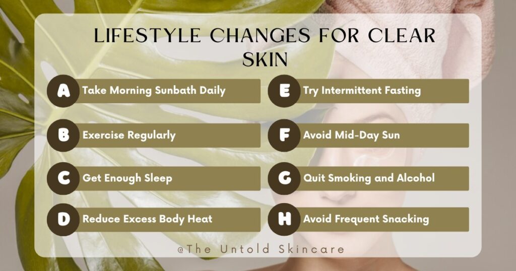 lifestyle changes to get clear skin