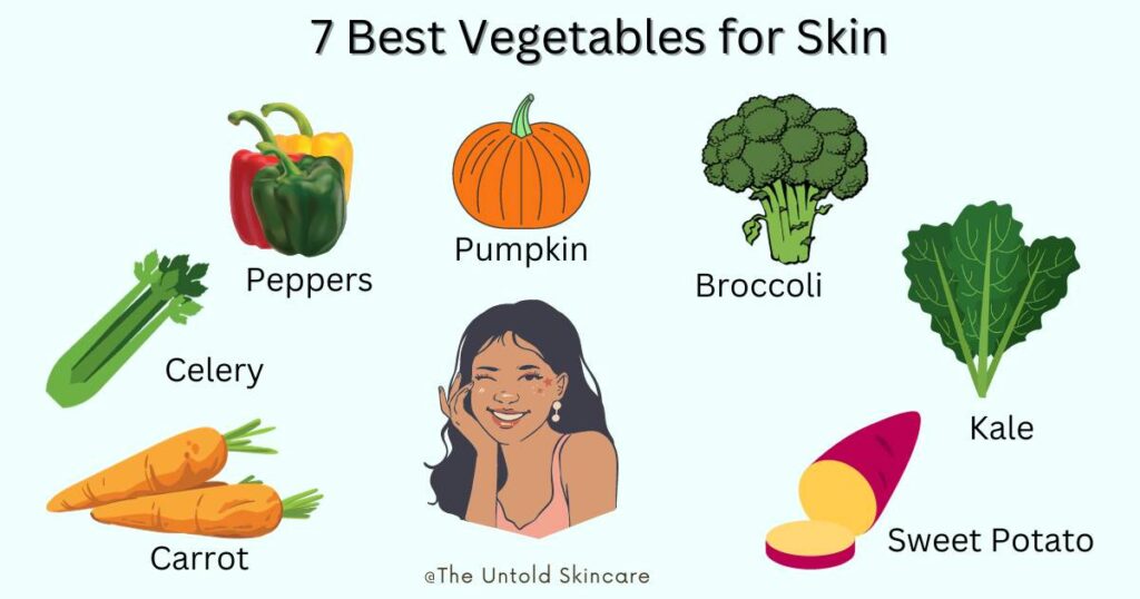 list of 7 best vegetables for skin