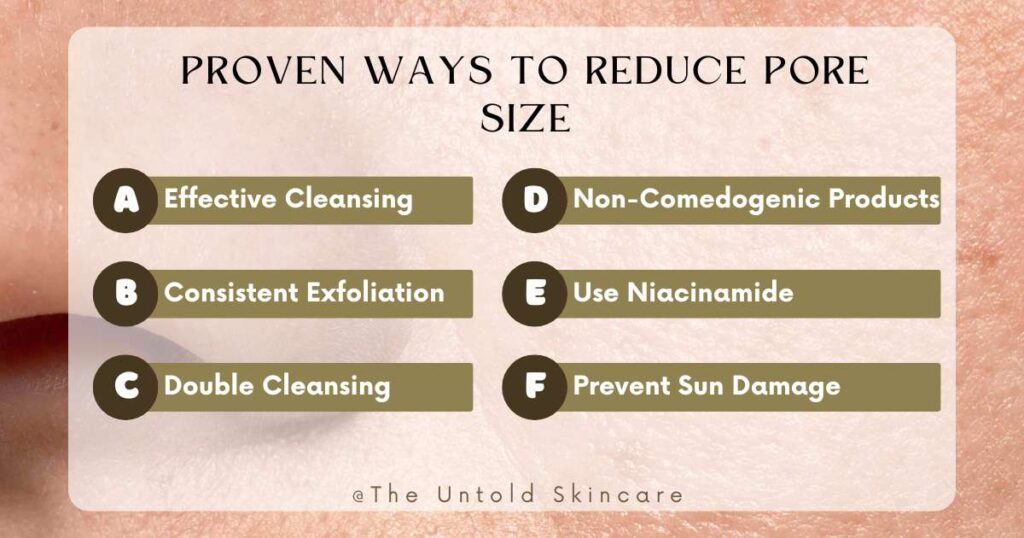 best ways to reduce pore size