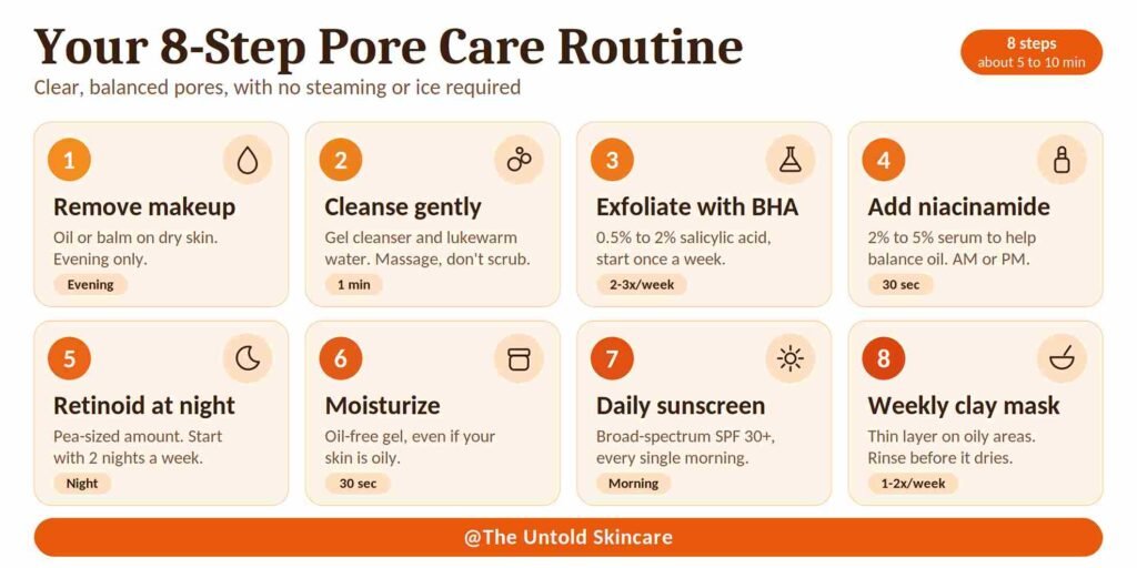 pore care routine list